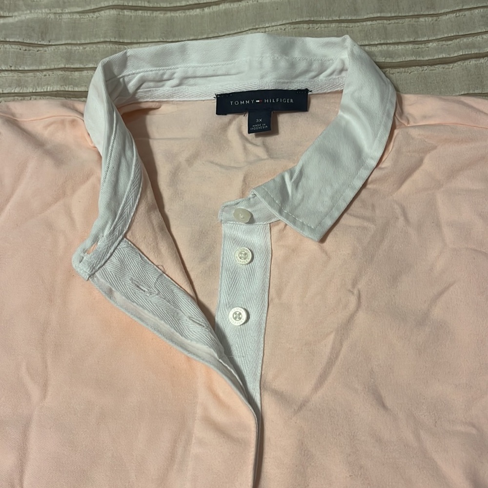 Tommy Hilfiger Colorblock Floral Stripe Polo - Women’s Plus Size 3X - Picture 9 of 16